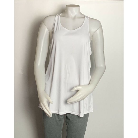 Women’s Tank Top Size XL ALIVE MAGNETICS White Racerback - Picture 1 of 9